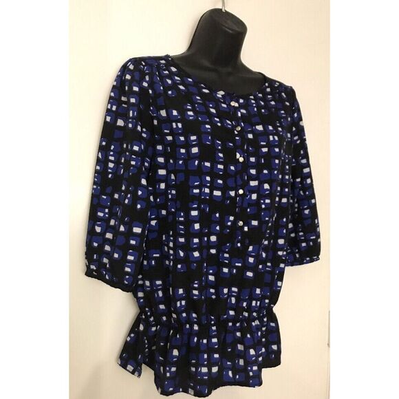 NEW YORK & COMPANY Blouse Top Waist SZ XS X-Small - Picture 2 of 8